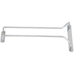 WinCo GHC-10 Update Single Channel 10” Chrome Plated Wire Glass Hanger Rack with Screw