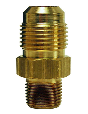 Parker 48F-8-4 Brass 1/2" Tube OD 45° Flare X 1/4" Male NPT Straight Pipe Connector Fitting