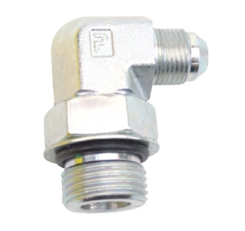 Parker 8-12 C5OX-S Triple-Lok 1/2" Male JIC 37° Flare X Size 12 Male SAE-ORB Straight Thread 90° Elbow Tube Fitting