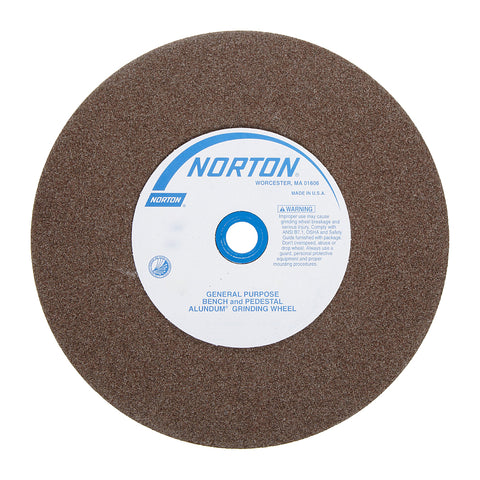 Norton Abrasives 07660788270 Medium Aluminum Oxide 7” Bench and Pedestal Grinding Wheel