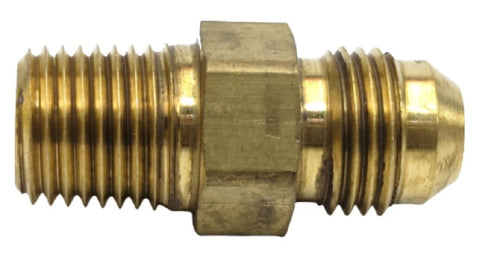 Parker 6 FTX-B Triple-Lok Brass 3/8" Male JIC 37° Flare X 1/4" Male NPTF Straight Connector Tube Fitting