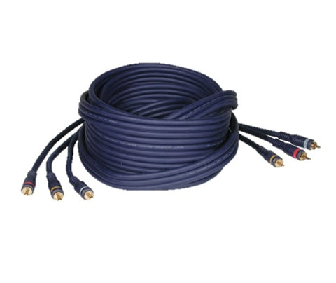 C2G 29110 Male Corrosion Resistant 75 ft. Velocity RCA Blue Audio / Video Cable