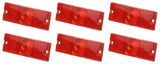 Truck-Lite 99012R Marker Clearance Light 18300R Rectangular Red Acrylic Lens Lot of 6