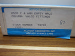 Alltech Associates 9471D Empty HPLC Column 25cm x 4.6mm & 2 Valco Fittings