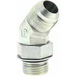 Parker 16 V5OX-S Triple-Lok Steel 1” 37° Flare X 1 5/16-12 SAE-ORB 45° Straight Thread Elbow Fitting