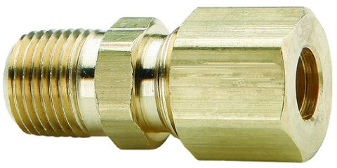 Parker 68C-4-2 Brass 1/4" Tube X 1/8" NPT Straight Male Connector Adapter Fitting