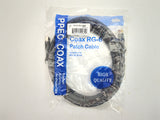 Prec Coax MMA-F6-15BK Black 15’ ft. RG-6 Solid CCS Male / Male Molded Video Patch Cable