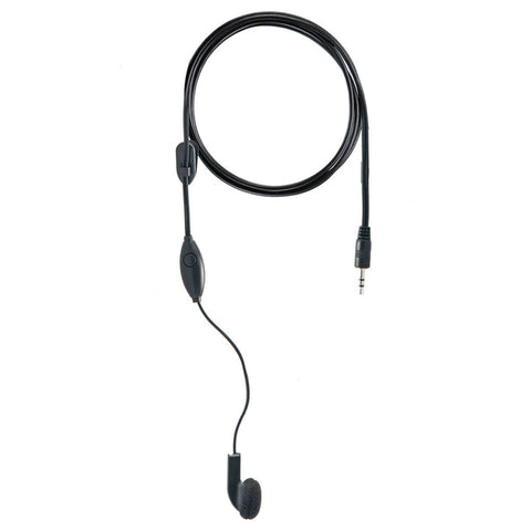 Cobra GA-EBM2 Microtalk Radio Walkie-Talkie Black PTT Single Ear Earbud with Microphone