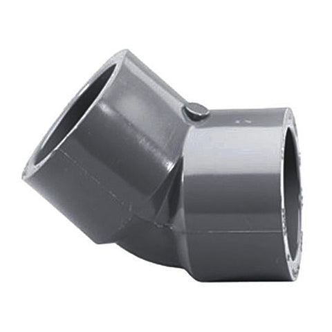 Lasco 9817-020 Gray 2” SCH 80/XH Slip X Slip PVC Socket 45° Elbow Fitting