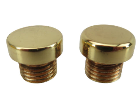 Baldwin 1035 Solid Brass Button Finial Tip for Square Corner Hinges Set of 2