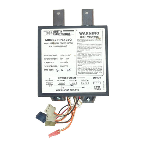 Austin Electronics RPS435Q 01-0261828-00C 4-Outlet 35W 120CFPM Strobe Power Supply
