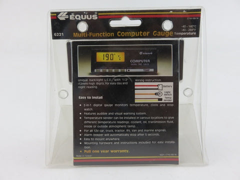 Equis Computer Equus 6221 12V 3-in-1 Multi-Function Digital Computer Temperature Moni ...