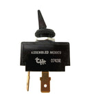 Cole Hersee 0743R 2 Blade Terminal 2 Position Off / Momentary On Black Toggle Switch