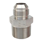 Parker 12-16 FTX-SS Triple-Lok 3/4" Male JIC 37° Flare X 1-11 1/2" NPTF Male Connector Straight Adapter Fitting