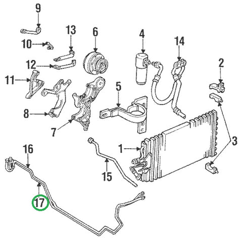 GM 12386910 Genuine OEM Escalade Suburban Auxiliary A/C Condenser Evaporator Hose