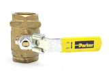 Parker XV500P-16 V500P-16 Brass 1” FNPT X FNPT Inline Standard Port Ball Valve Fitting