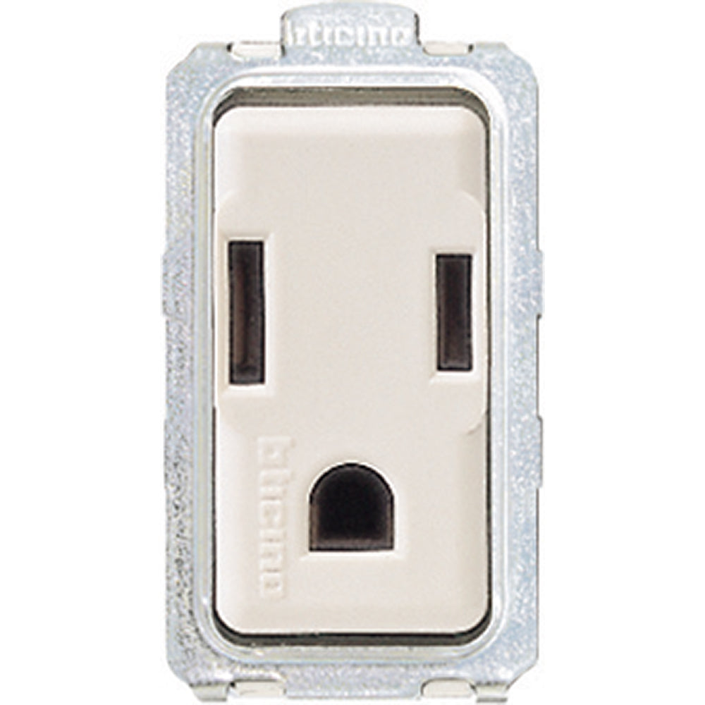 Bticino Socket Magic Bticino 5028 5028N Magic Series American Standard 15A 125VAC 2P+T Sock ...