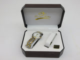 Pierre Miller Quartz Water Resistant Men’s and Women’s Silver and Gold Wrist Watch