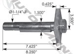 Ridewell 5007177B000 RCA-235 Liftable Air-Ride Air Suspension 8-1/4" Eccentric Bolt