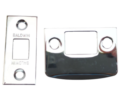Baldwin 003 Solid Silver Door Knob Strike Plate Lip