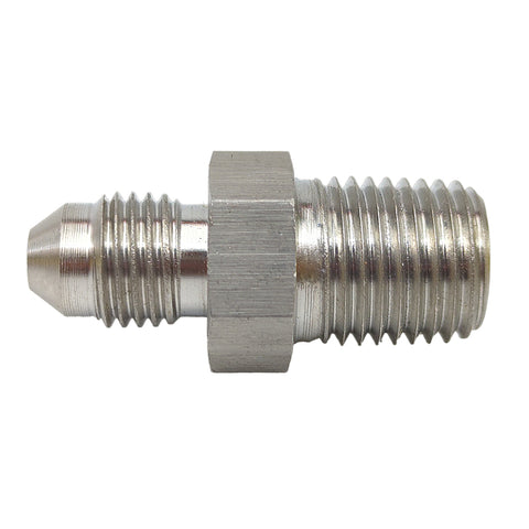 Tompkins SS-2404-04-04-FG Stainless Steel 7/16-20” Male JIC X 1/4-18” Male NPT Hydraulic Adapter Fitting