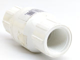 KBI KC-0750-1 High Impact Type II PVC Series 3/4" FIPT White Spring Check Valve