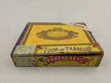 Flor De Tabacos Partagas Chicos Cellophane Habana Wooden Cigar Box